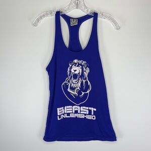 Vintage Beast Unleashed Official Wear Blue Tank Top Size Small